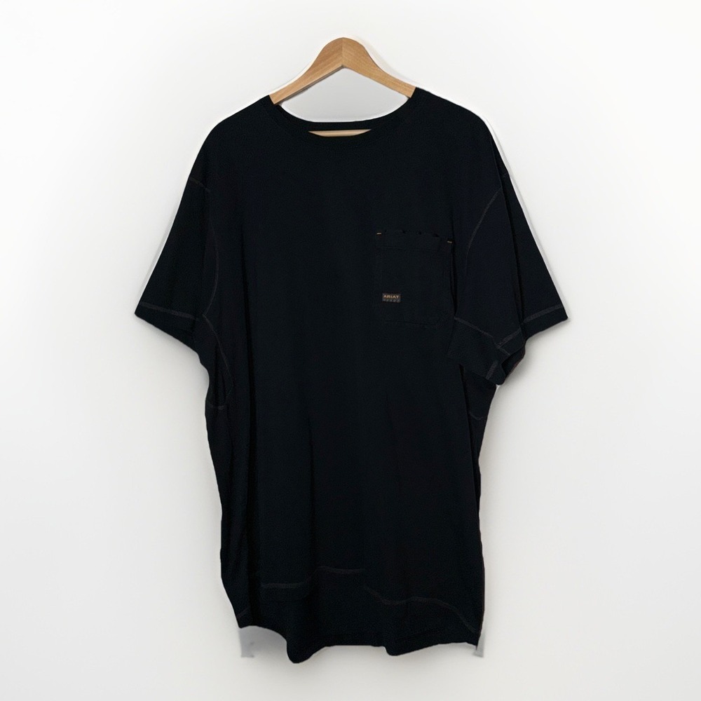 Ariat Rebar Workman Pocket Short Sleeve T-Shirt Men's Size 2XL Black